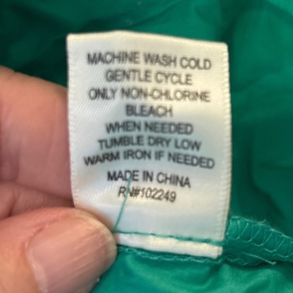 Skies Are Blue Green Cotton Smocked Peplum Ruffle Tank Top Women's Large NWT - Picture 9 of 10